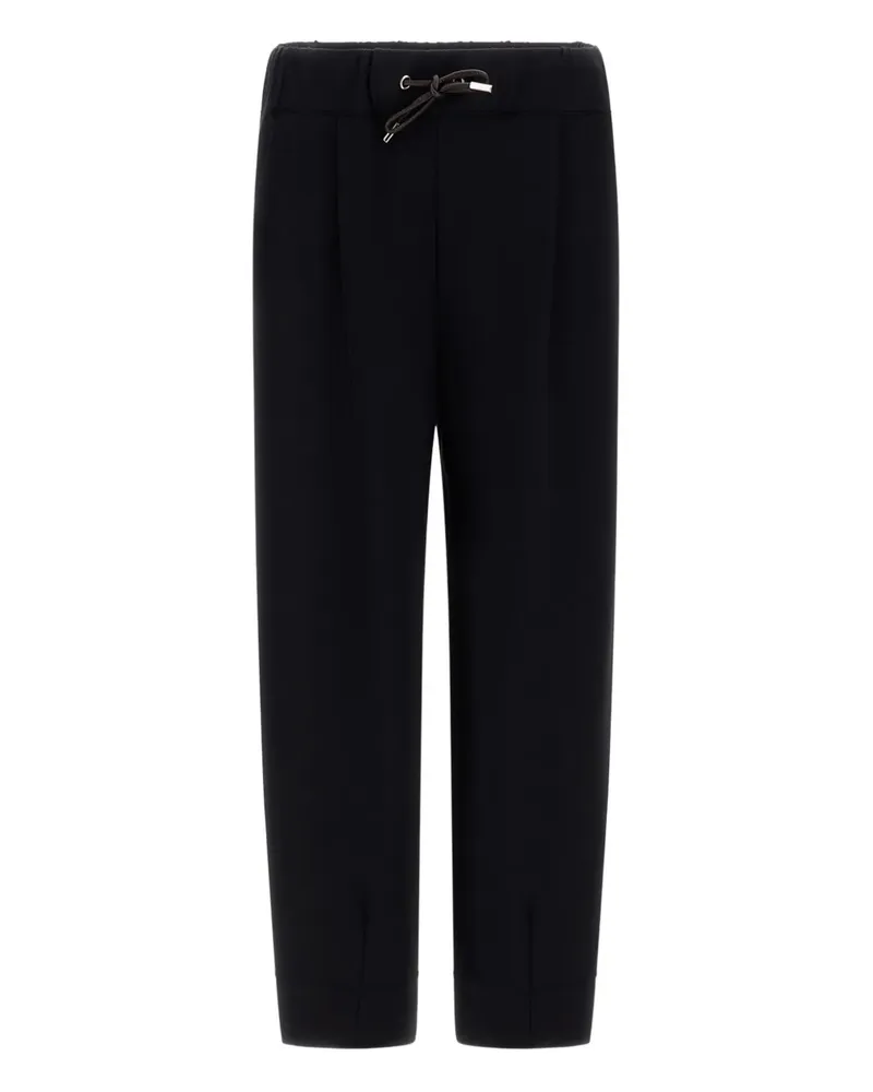 Herno Bundfaltenhose mit Kordelzug - Schwarz Schwarz