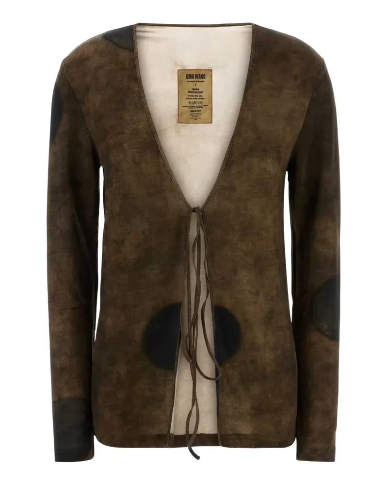 Uma Wang Cardigan mit Print - Braun Braun