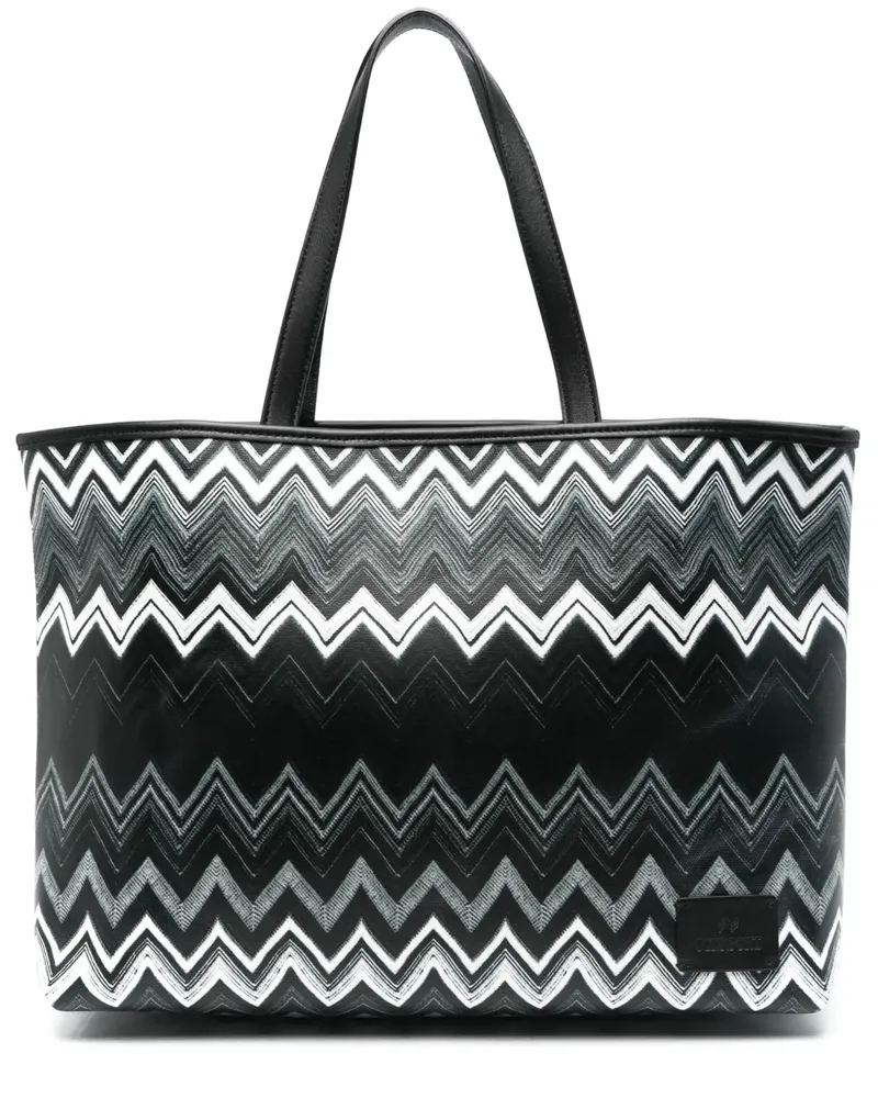 Missoni Großer Shopper aus Canvas - Schwarz Schwarz