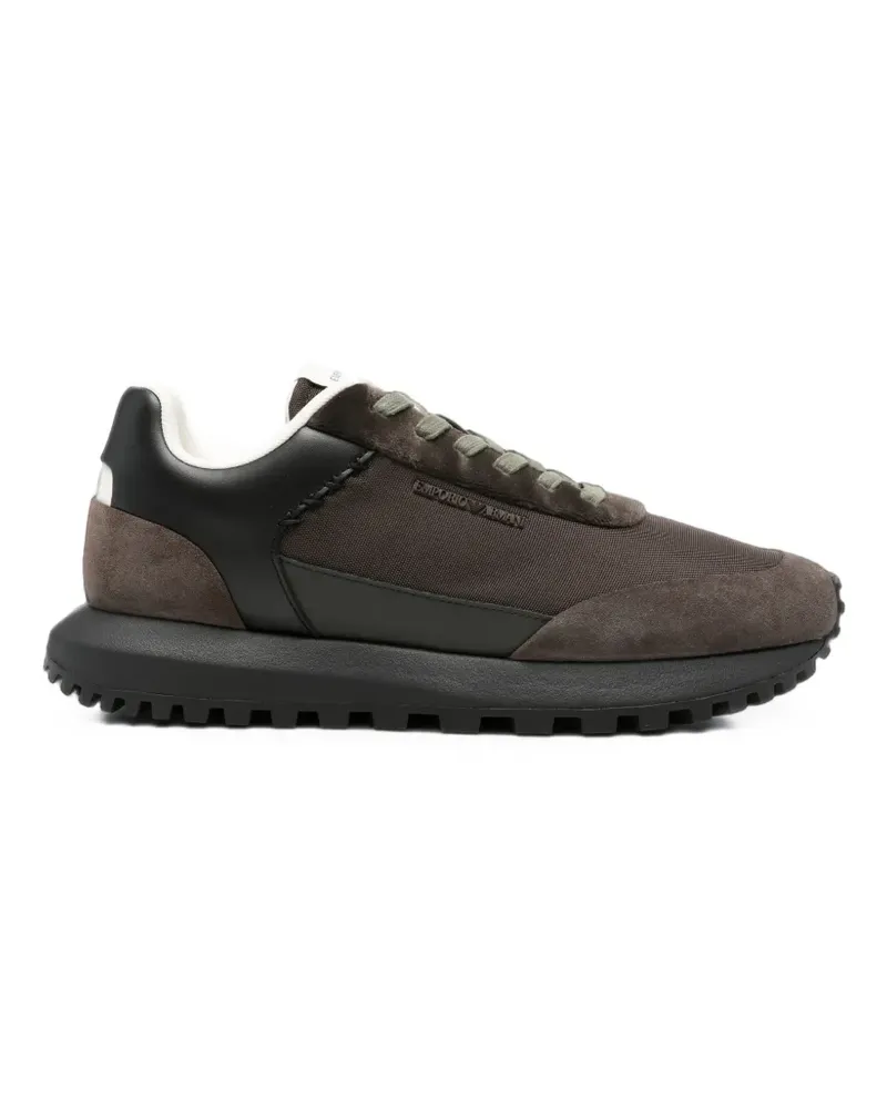 Emporio Armani Sneakers mit Wildledereinsätzen - Braun Braun