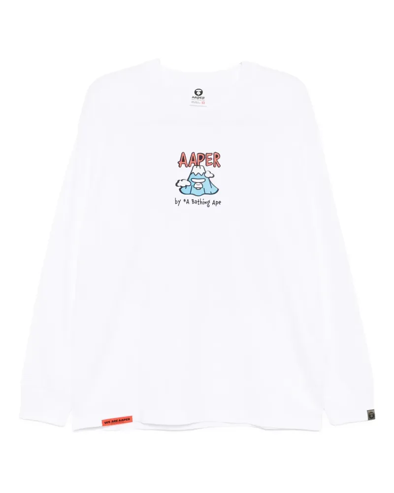 BAPE T-Shirt mit Siebdruck - Weiß Weiß