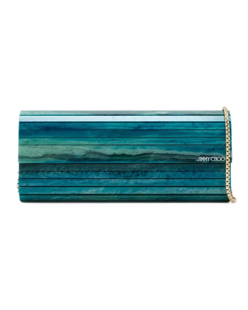 Jimmy Choo Sweetie Clutch mit marmoriertem Effekt - Blau Blau