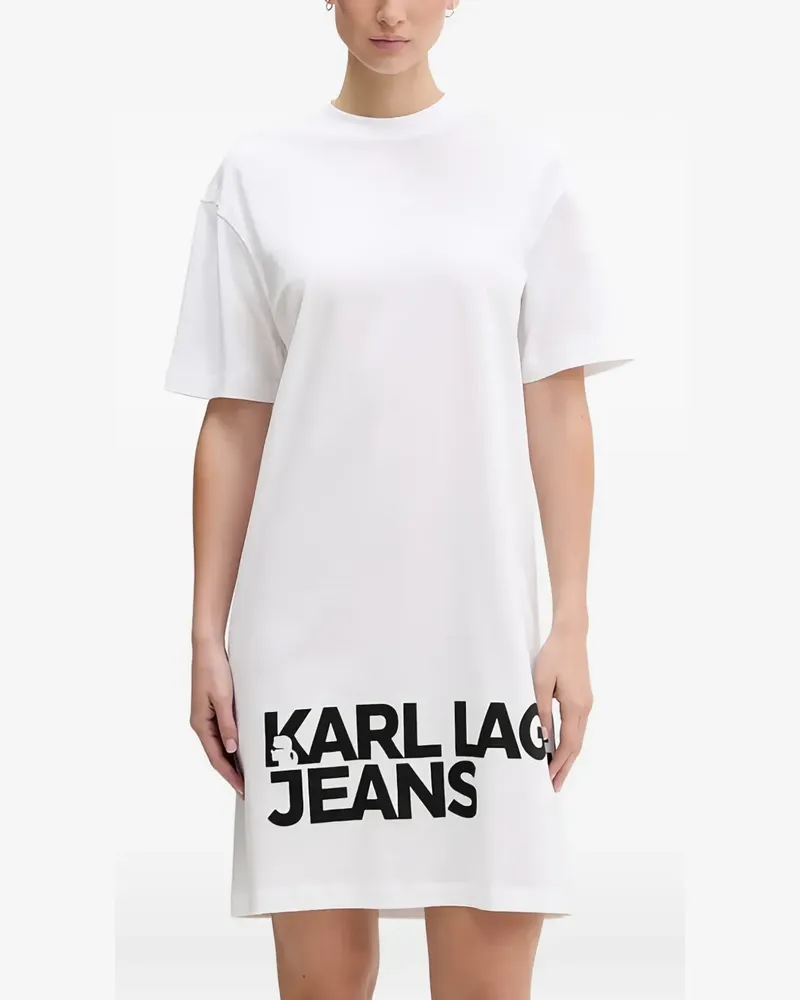 Karl Lagerfeld crew-neck mini dress - Weiß Weiß