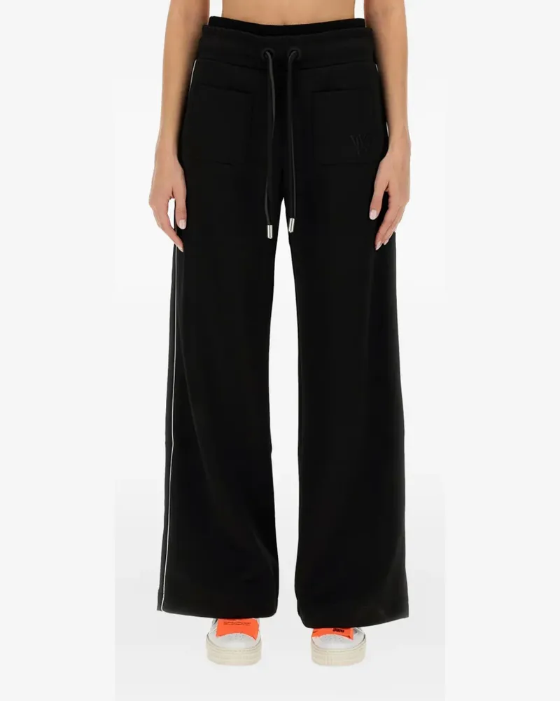 OFF-WHITE drawstring piping trousers - Schwarz Schwarz
