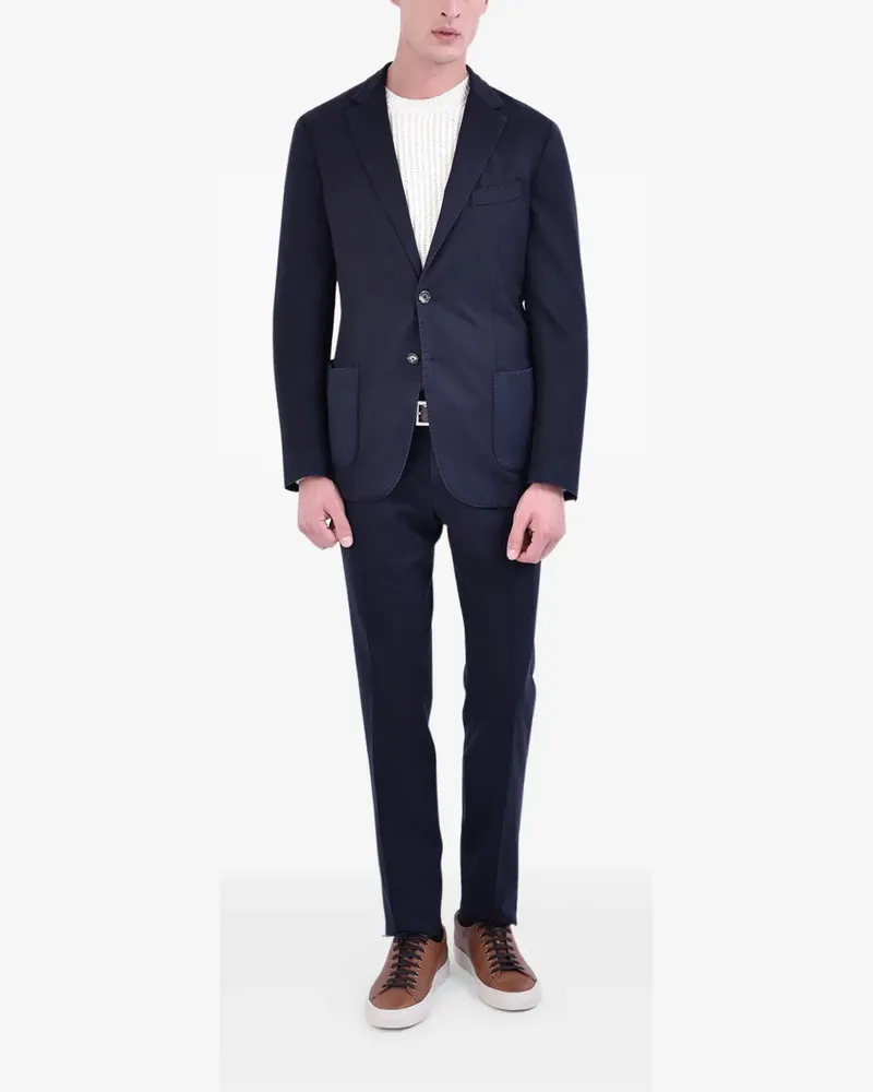 Dell'oglio Anzug aus Wolle - Blau Blau