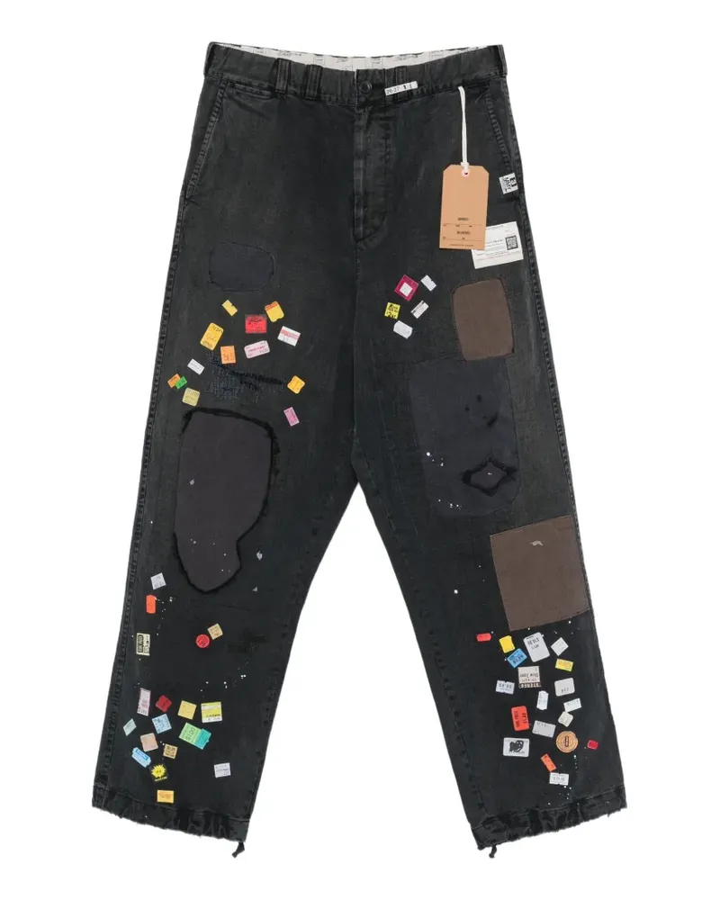 MIHARAYASUHIRO Jeans im Patchwork-Look - Schwarz Schwarz