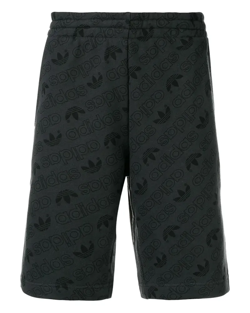 adidas Shorts mit Logo-Muster - Grau Grau
