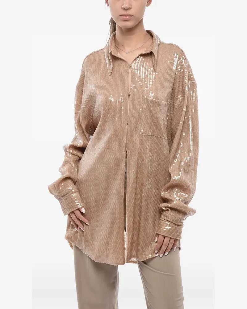 Giuseppe di Morabito sequin-embellished shirt - Nude Nude