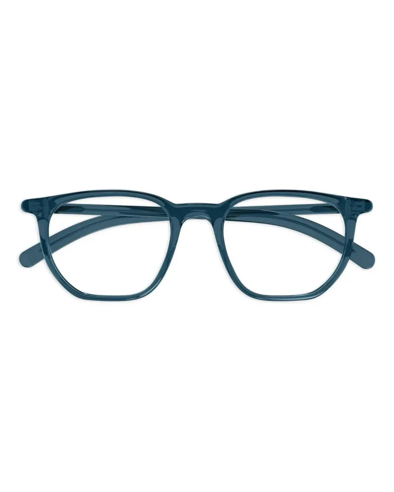 Montblanc Brille mit eckigem Gestell - Blau Blau