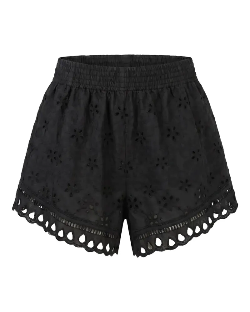 Ermanno Scervino broderie-anglaise scalloped shorts - Schwarz Schwarz