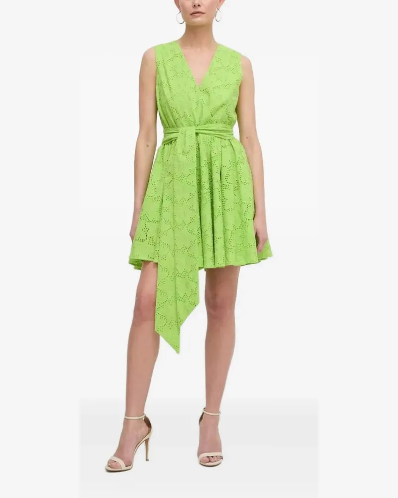 Silvian Heach Gürtel-Minikleid mit Ösenstickerei - Grün Grün