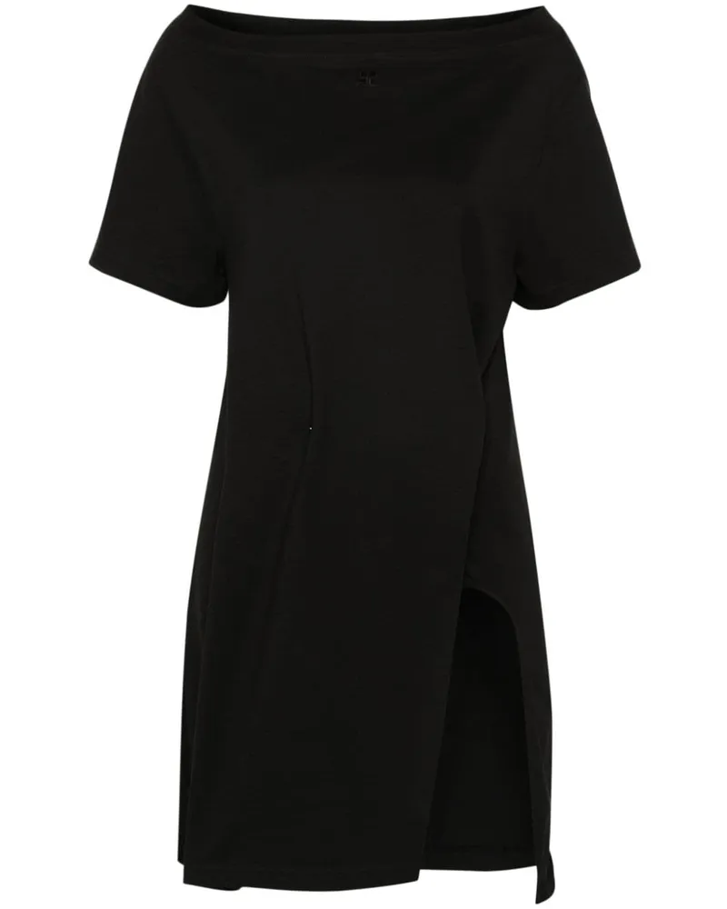 Courrèges Asymmetrisches Minikleid - Schwarz Schwarz
