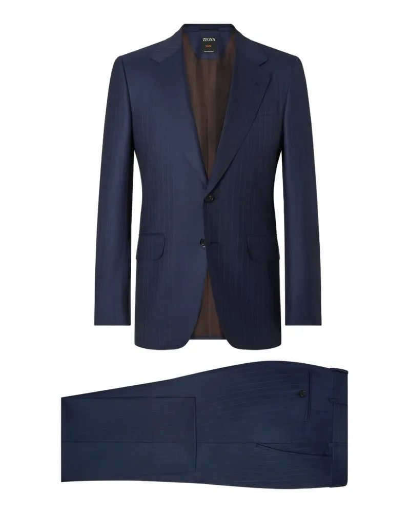 Ermenegildo Zegna Marineblauer Trofeo 120mila Wollanzug Blau