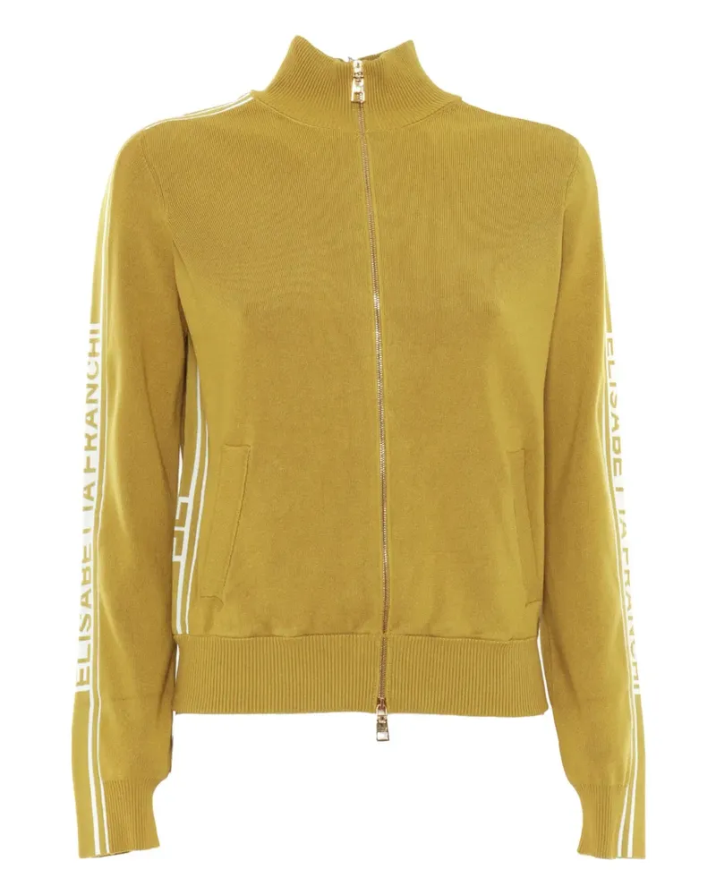 Elisabetta Franchi Reißverschluss-Cardigan mit Streifen - Gelb Gelb
