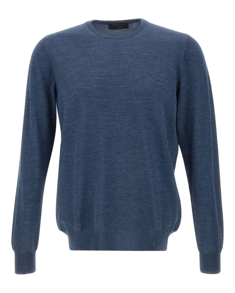 Gran Sasso Pullover mit geripptem Besatz - Blau Blau