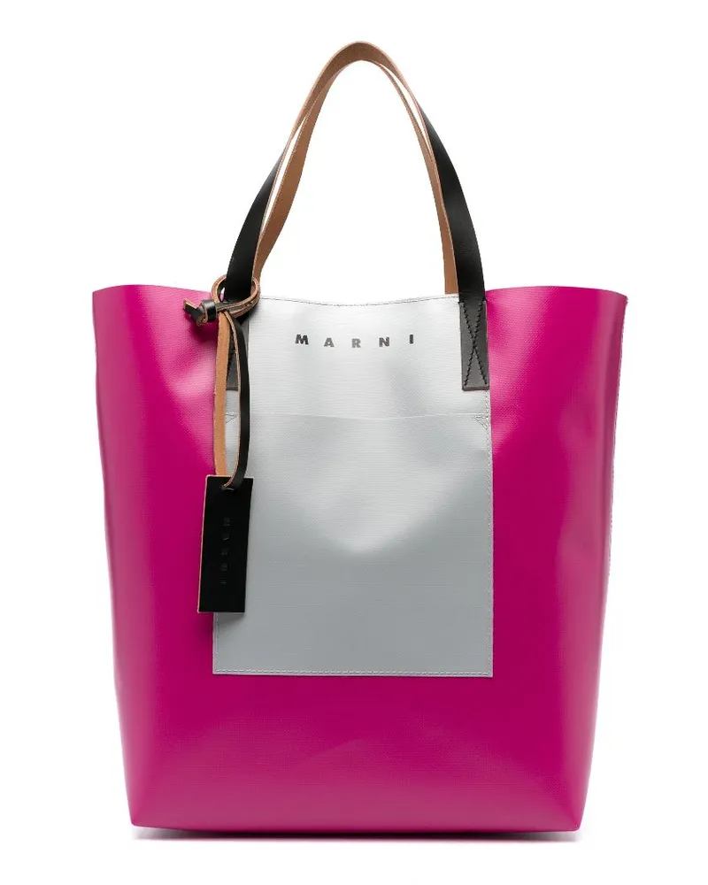 Marni Shopper in Colour-Block-Optik - Grau Grau