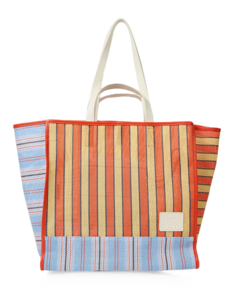 Paul Smith blue and red 'Pool Smith Stripe' tote bag - Rot Rot