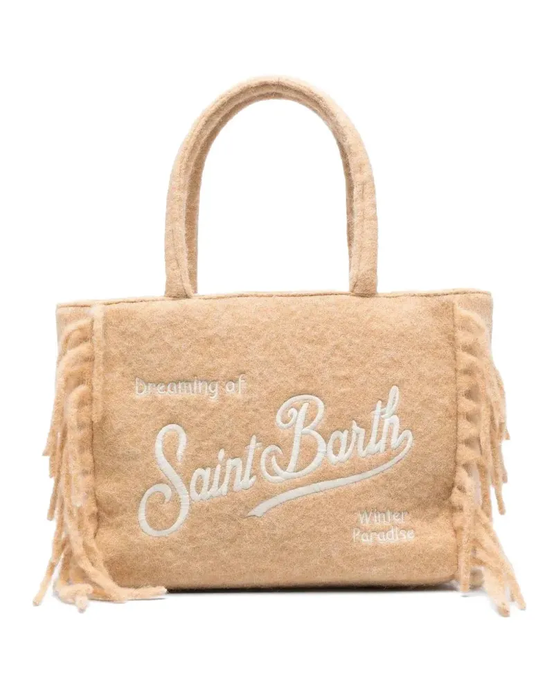 MC2 Saint Barth fringed embroidered tote bag - Nude Nude