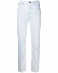 AMI Paris Halbhohe Straight-Leg-Jeans Blau