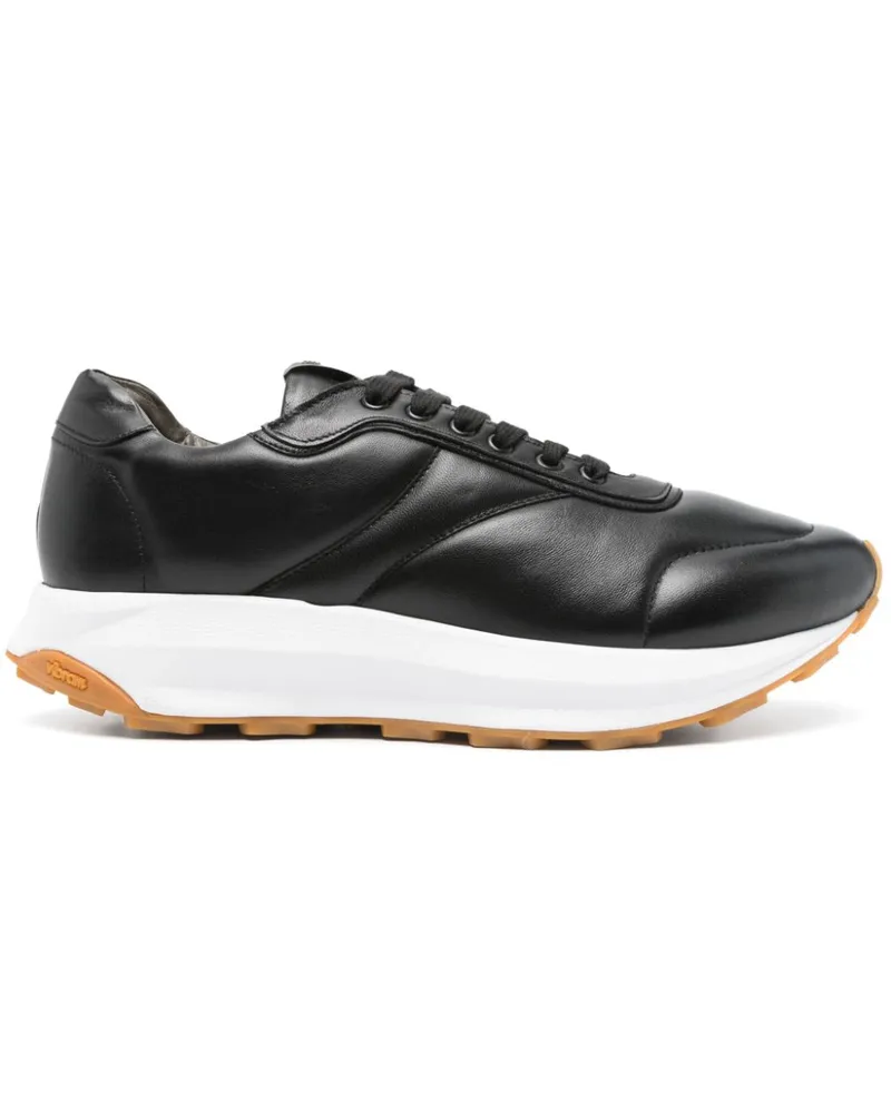Corneliani Sneakers aus Leder - Schwarz Schwarz