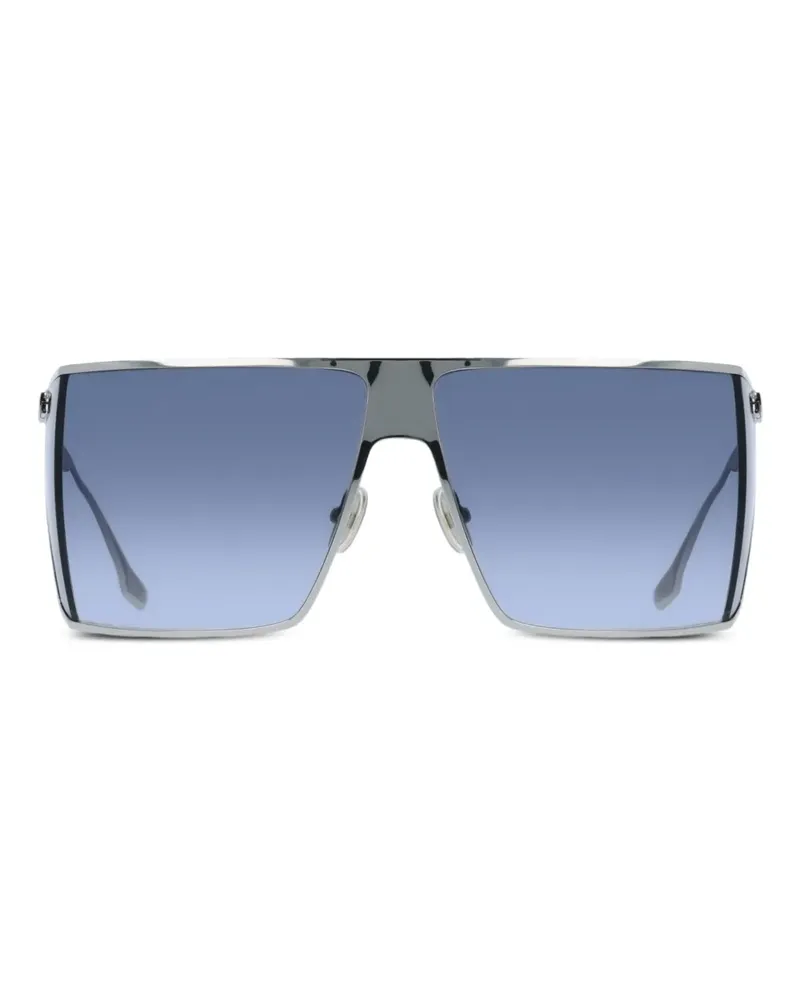 Victoria Beckham Sonnenbrille mit Oversized-Gestell - Grau Grau