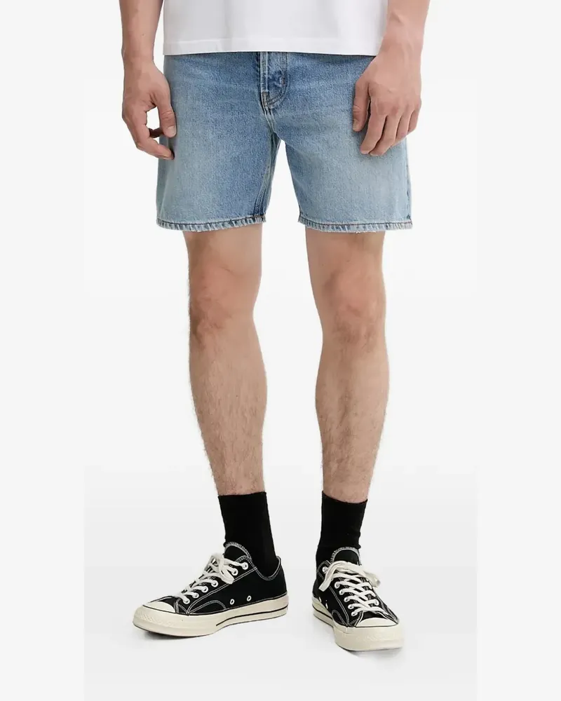 Fiorucci logo-patch denim shorts - Blau Blau