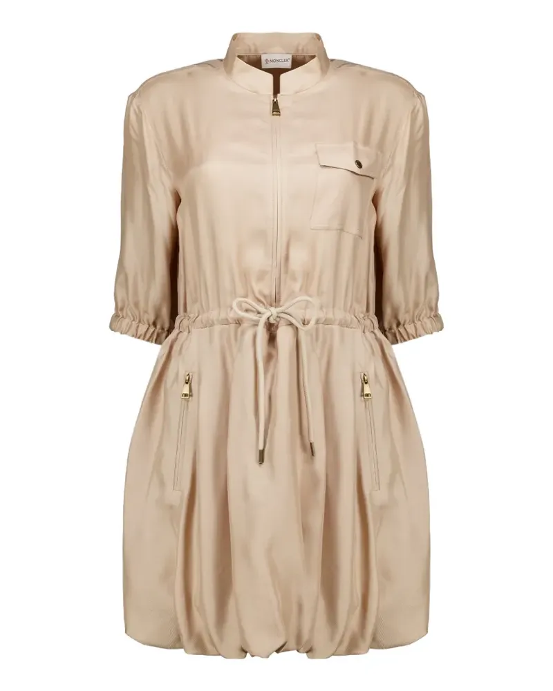 Moncler Hemdkleid aus Seidentwill - Nude Nude