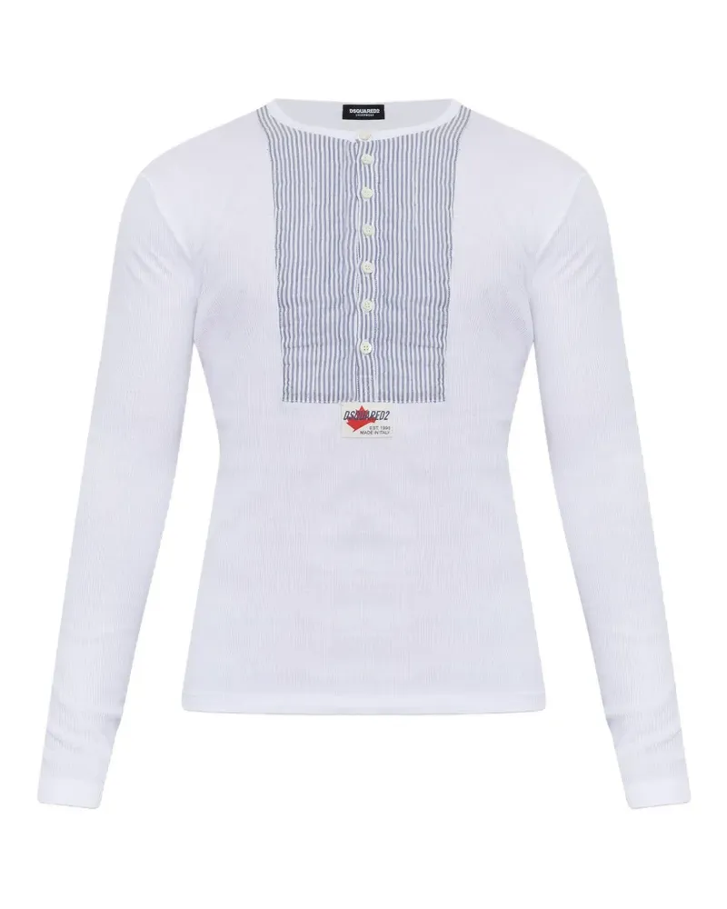 Dsquared2 logo V-neck T-shirt - Weiß Weiß