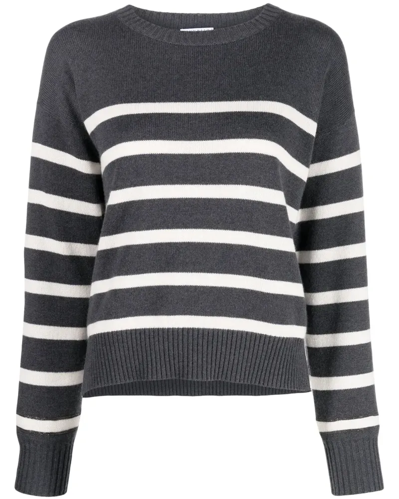 Brunello Cucinelli Gestreifter Kaschmirpullover - Grau Grau