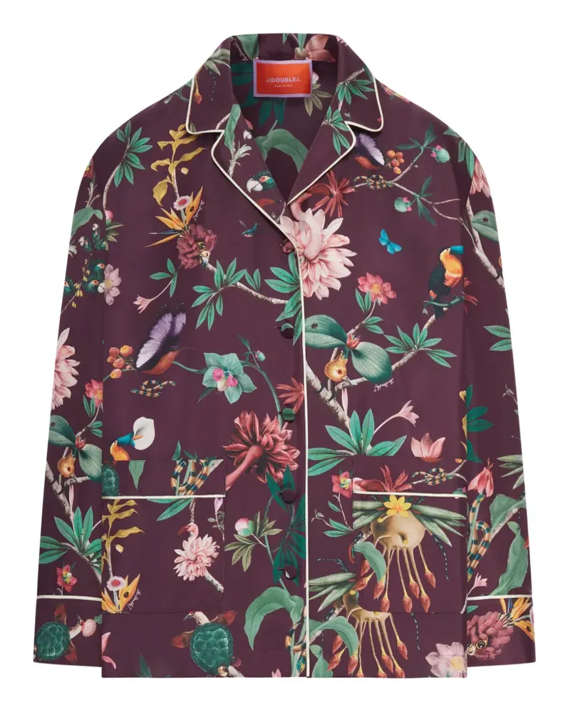 La DoubleJ floral-pattern shirt - Violett Violett