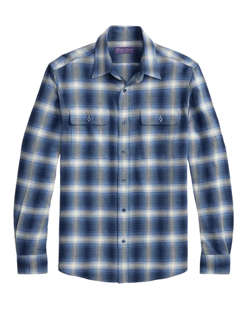 Ralph Lauren check-print pocket-detail shirt - Blau Blau