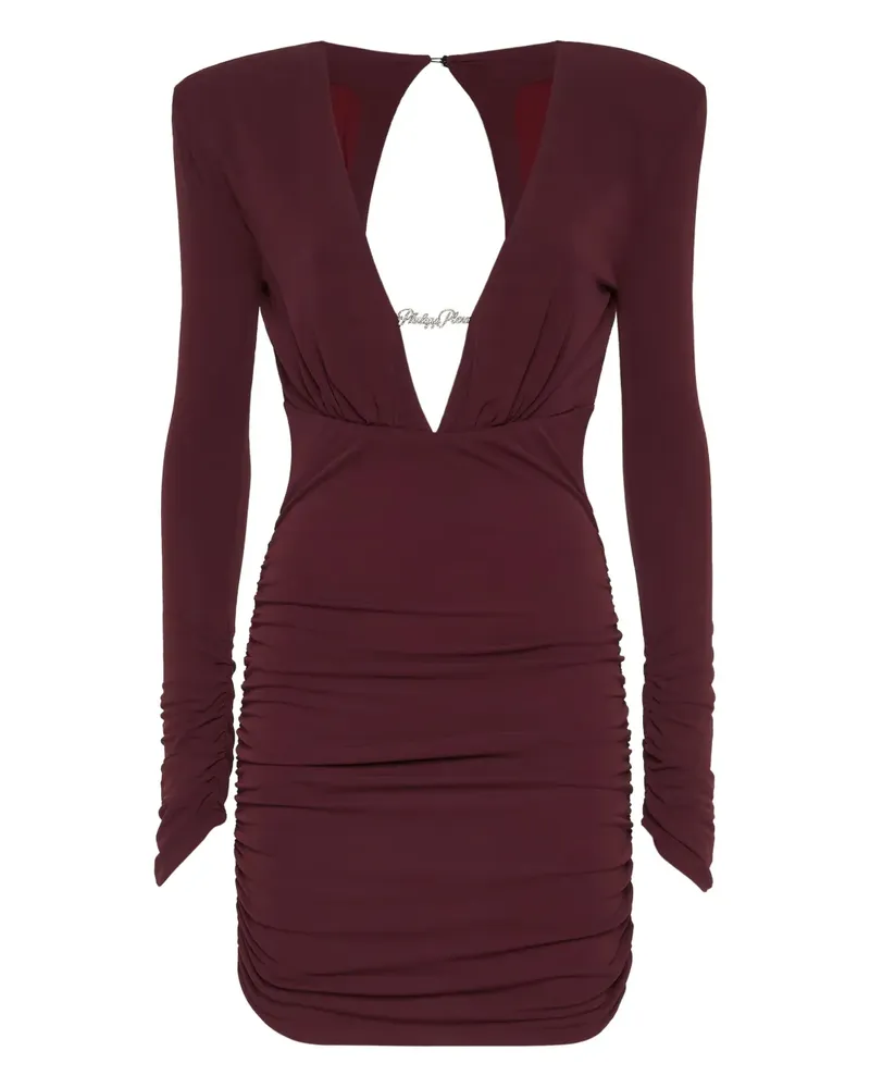 Philipp Plein Minikleid mit Raffung - Rot Rot