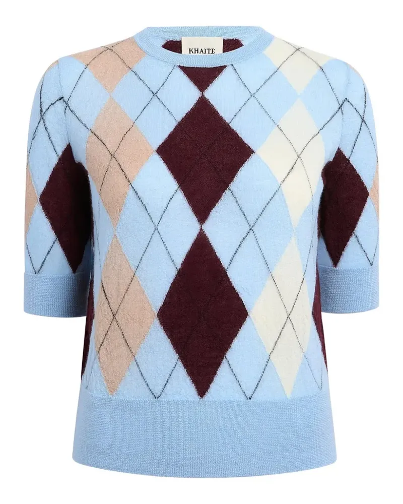 KHAITE Anders Pullover mit Argyle-Muster - Blau Blau