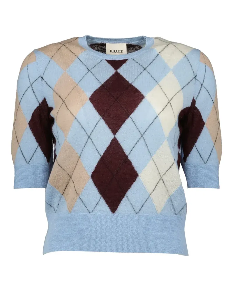 KHAITE Anders argyle sweater - Blau Blau