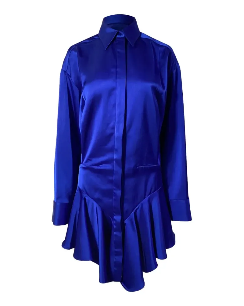 ATTICO Hemdkleid mit Falten - Blau Blau