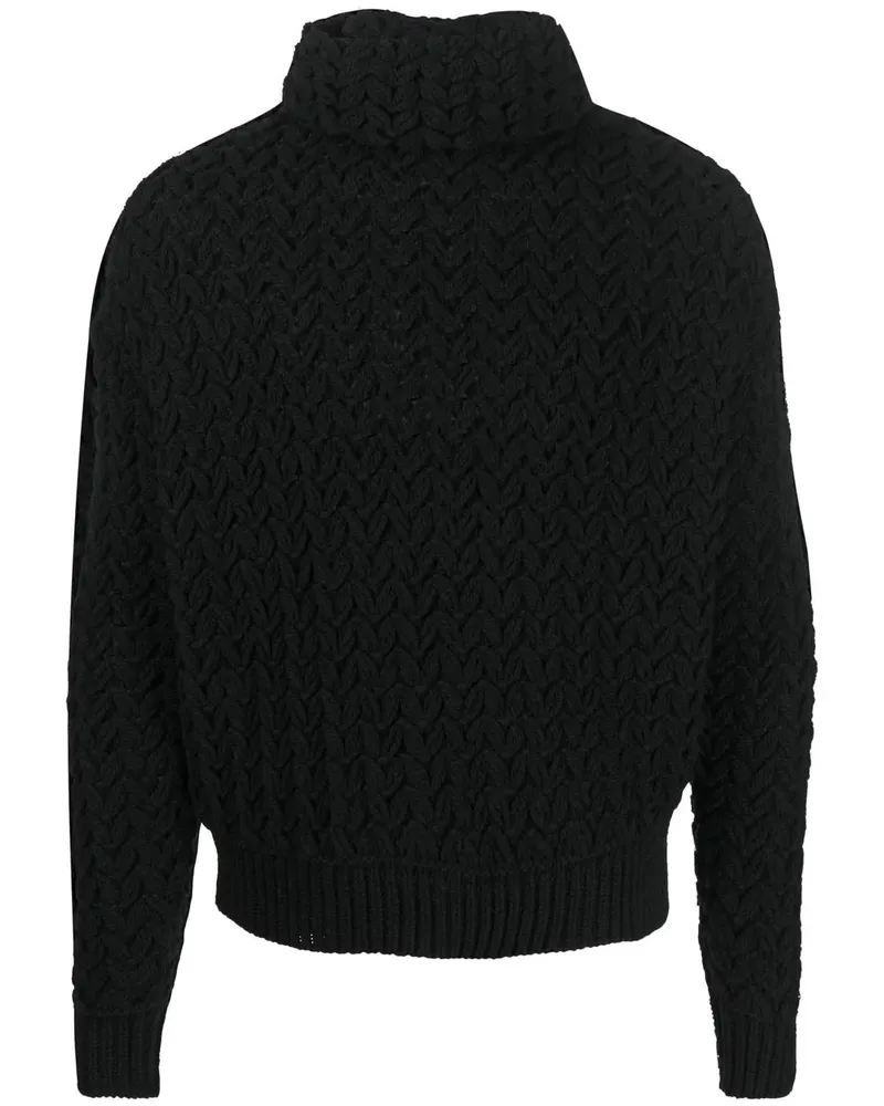 Valentino Garavani Grob gestrickter Pullover - Schwarz Schwarz