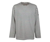 Gestreiftes T-Shirt - Weiß