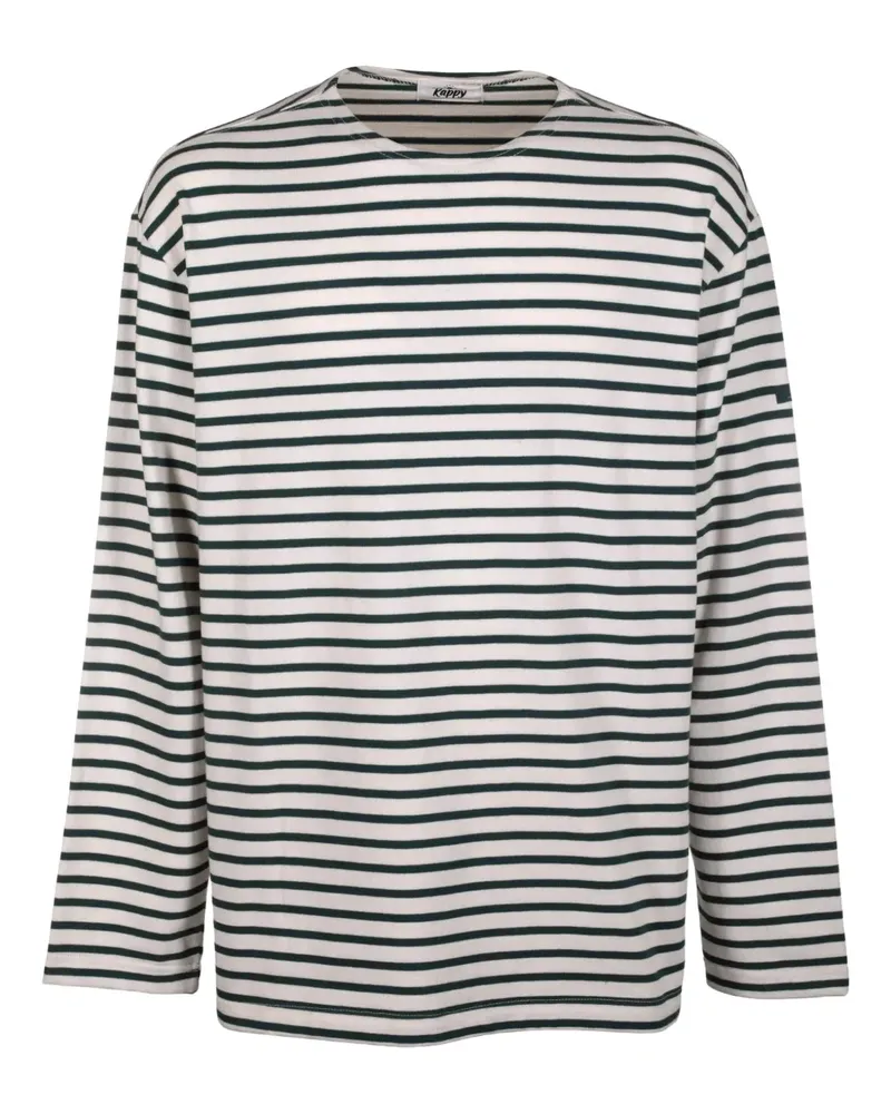 Kappa Gestreiftes T-Shirt - Weiß Weiß