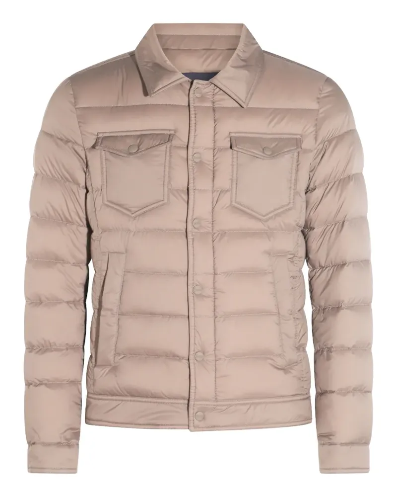 Herno Wattierte Jacke mit Druckknöpfen - Braun Braun