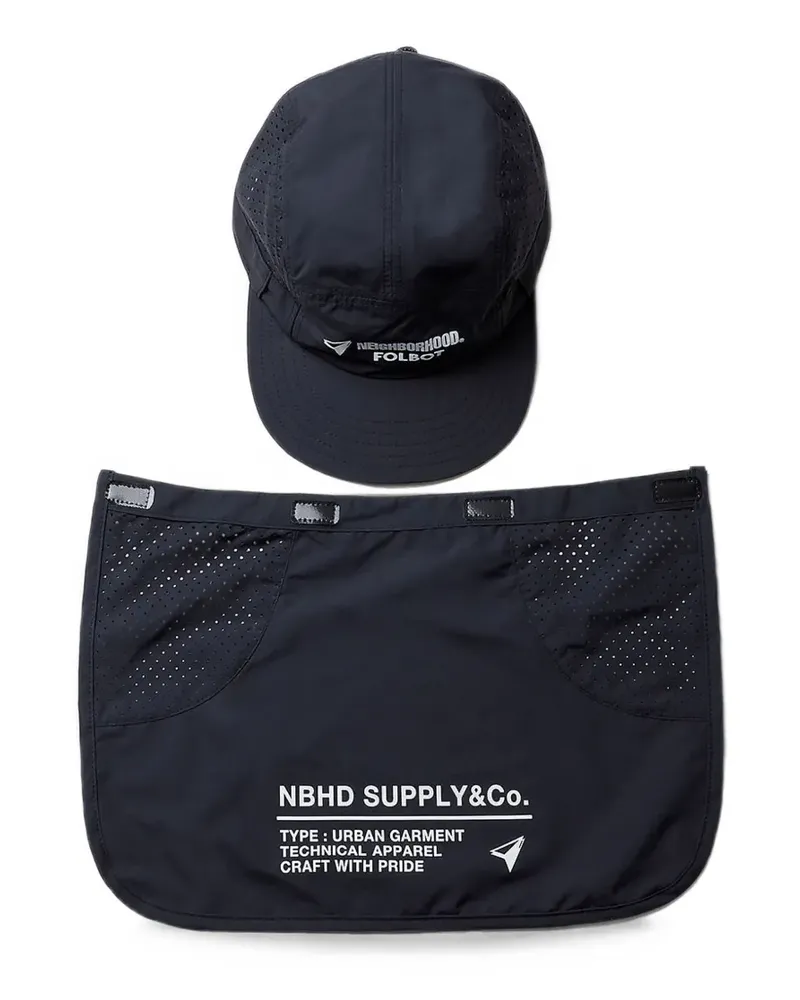 Neighborhood Baseballkappe mit Logo-Print - Schwarz Schwarz