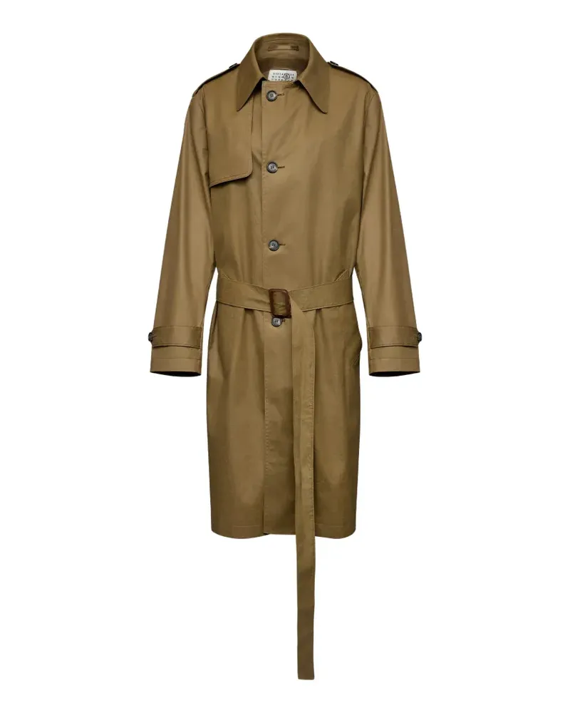 Maison Margiela belted single-breasted trench coat - Grün Grün