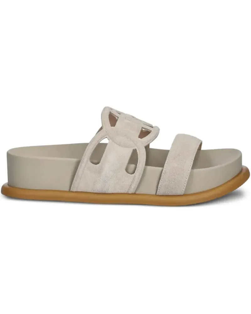 Liu Jo Sandalen mit Maxi-Logo - Nude Nude
