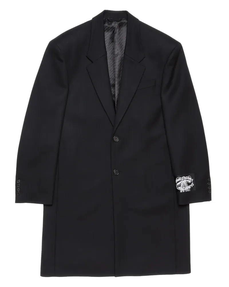 Acne Studios Einreihiger Mantel - Schwarz Schwarz
