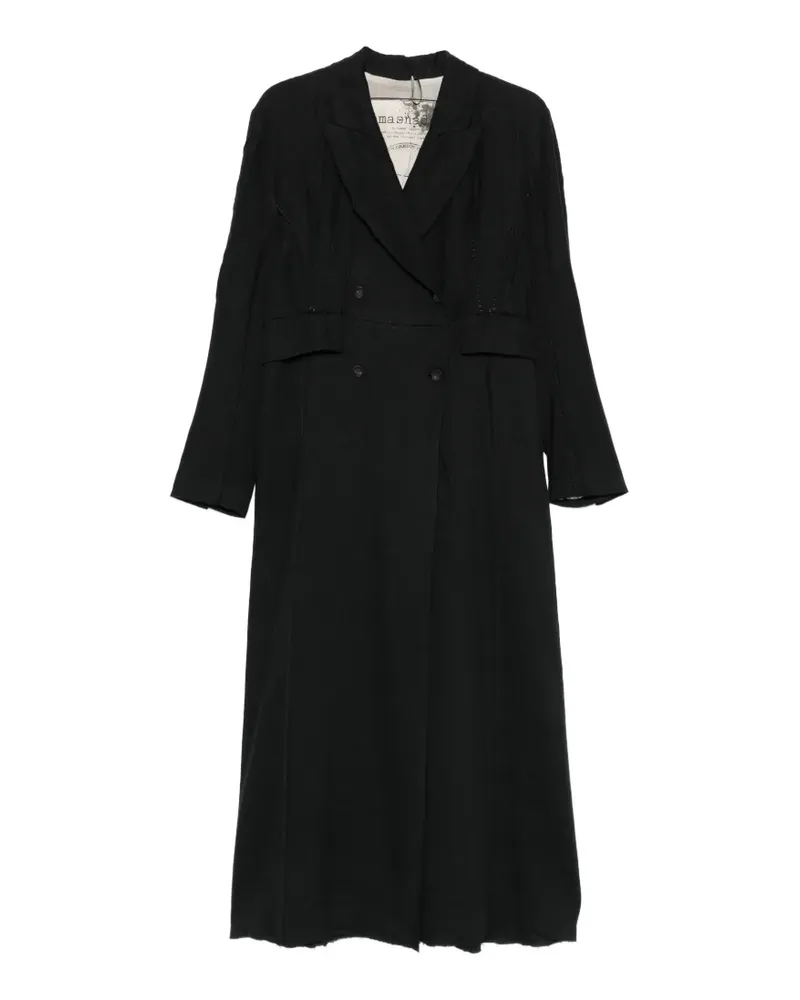 Masnada double-breasted buttoned coat - Schwarz Schwarz
