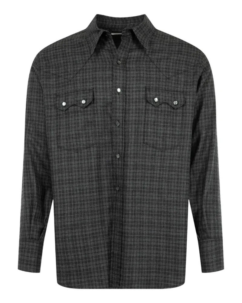 Kaptain Sunshine Cowboy plaid shirt - Grau Grau