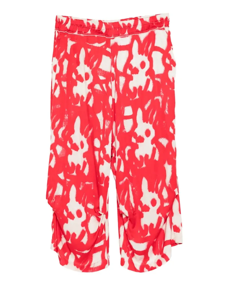Studiorundholz abstract-print trousers - Rot Rot