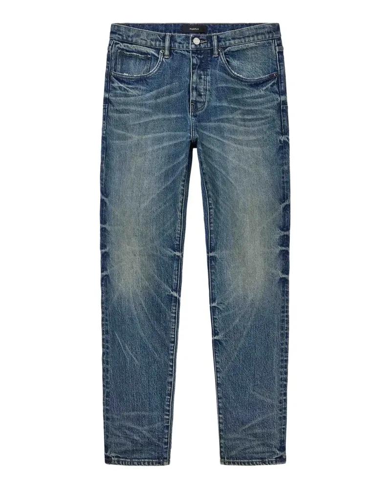 PURPLE BRAND P005 faded whiskered jeans - Blau Blau