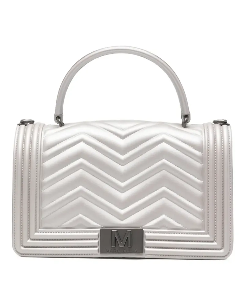 MARC ELLIS chevron-quilted crossbody bag - Grau Grau