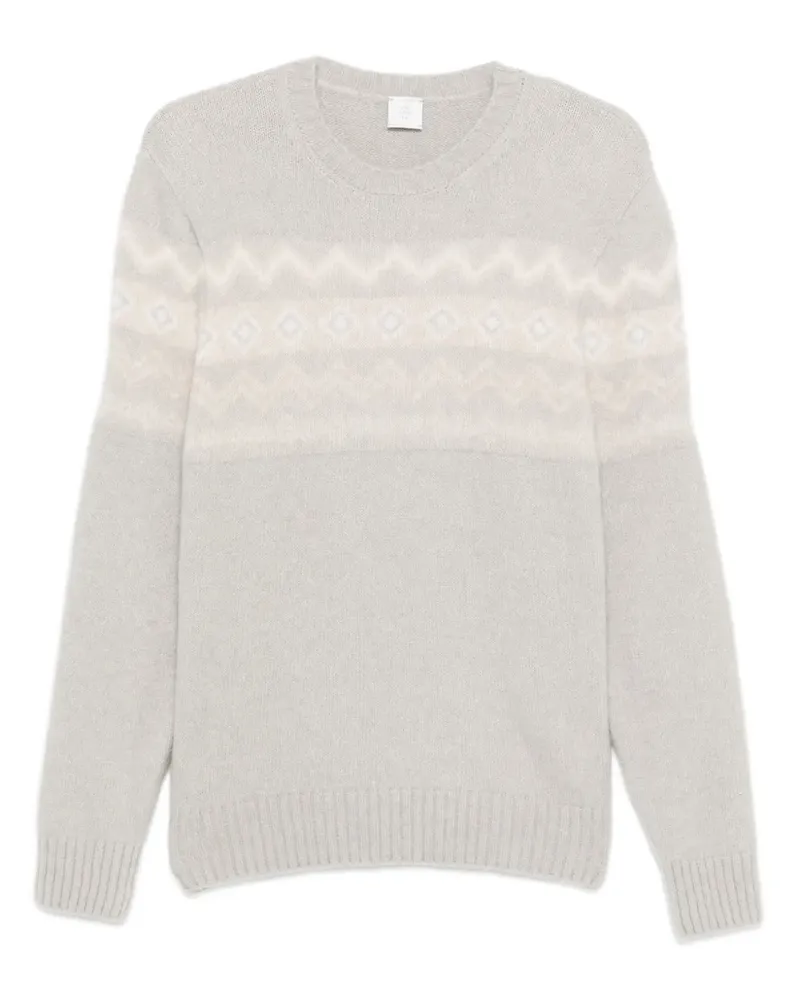 Eleventy Jacquard-Pullover mit rundem Ausschnitt - Grau Grau
