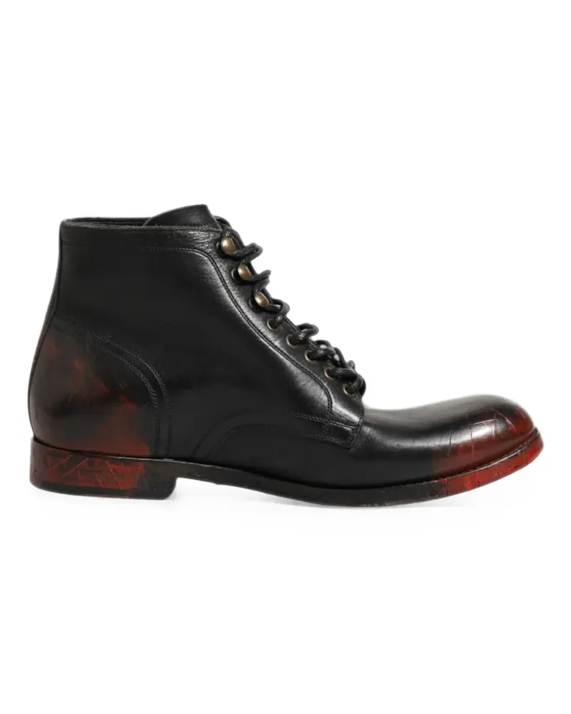 Dolce & Gabbana Stiefel mit runder Kappe - Schwarz Schwarz